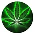 ~? Green Marijuana Leaf Weed Black Round Floor Rug Soft Anti