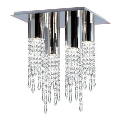 Plafon 4 Luces Viena 15264 Con Led G9 Strass Deco Moderno Rd