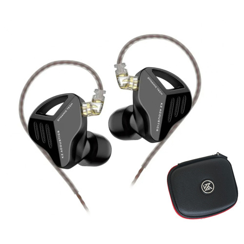 Auriculares In Ear Kz Zvx 1dd Cable Desmontable Sin Mic Color Negro