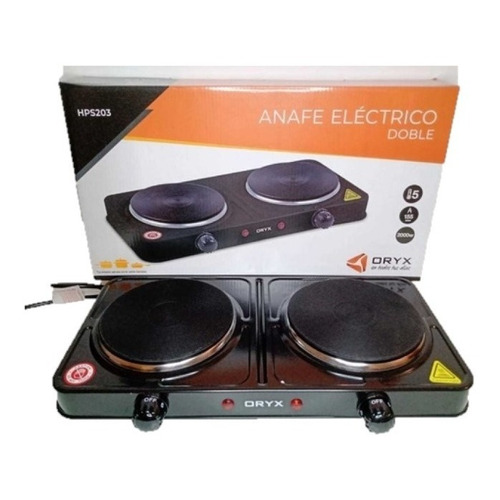 Anafe eléctrico Oryx HPS203 2000w 220v Doble Hornalla