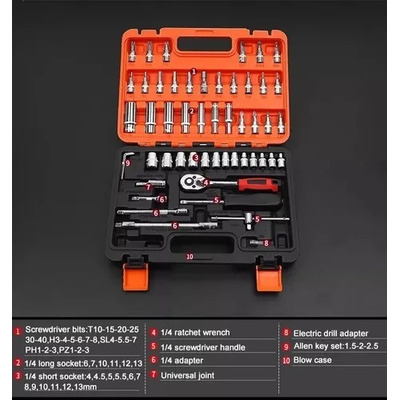 Caja De Herramientas / Dados / Ratchet 53 Piezas Cod 2854