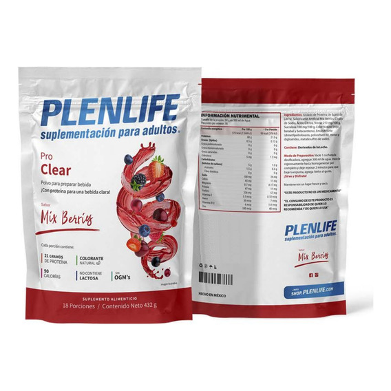 Suplemento En Polvo Proteina Bariatrica Plenlife Pro Clear