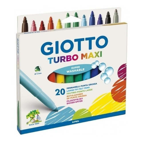 Giotto Turbo Maxi Color X 20 Colores