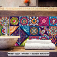Vinilo Decorativo Hogar Azulejos Adhesivos Mandalas M9333a