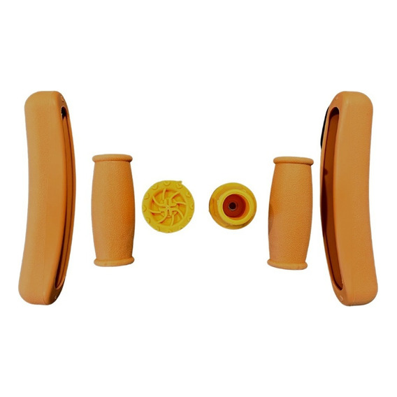 Kit Gomas Repuestos Muletas (2 Gomas, 2 Puños Y 2 Axileras) Color Amarillo