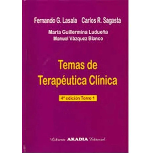 Temas De Terapéutica Clínica 2 Tomos - Lasala - Sagasta