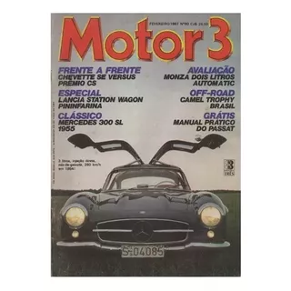 Revista Motor 3 / Numero 80 / Ano 1987 Mercedes 300 Sl