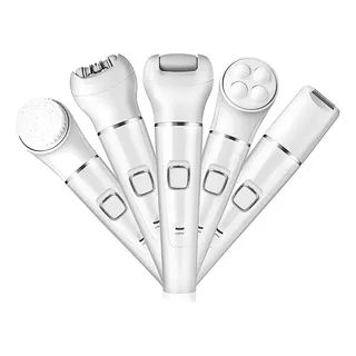 Depiladora Eléctrica Kit De Belleza Skincare Para Mujer 5en1