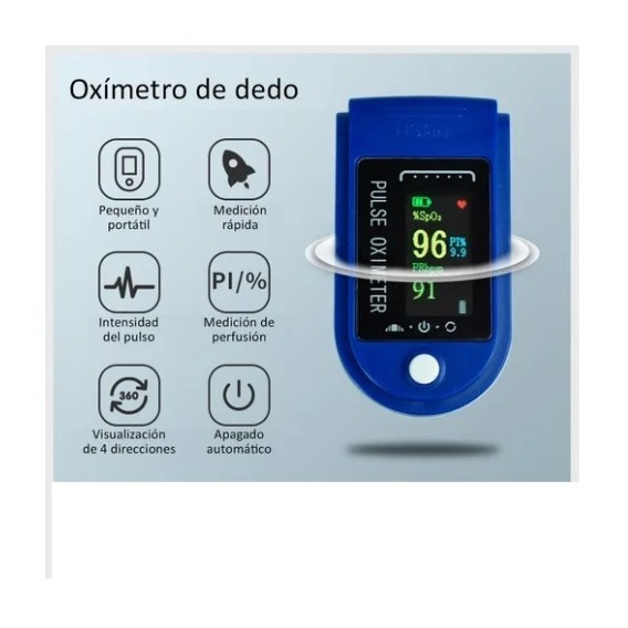 Oximetro Pulso De Dedo Ritmo Cardiaco Spo2 