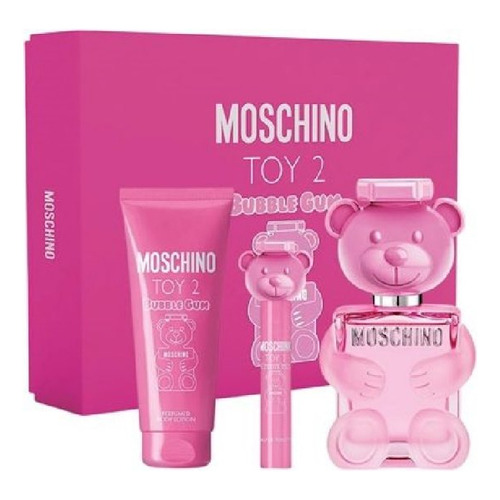 Set Moschino Toy 2 Bubble Gum Edt 100ml + Minitalla + Crema