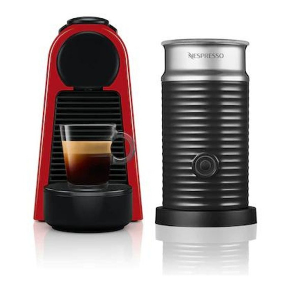 Cafetera Nespresso Essenza Mini Roja Con Aeroccino