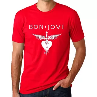 Remera Bon Jovi - 100% Algodón - Calidad Premium