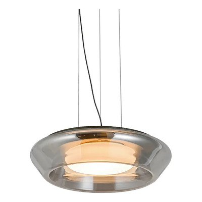 Colgante Palencia-cs Led Vidrio Fume 35cm Alta Calidad Ld Fumé