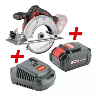 Sierra Profesional Brushless 20v C/ Batería Y Cargador Equus Color Rojo Frecuencia 50/60hz