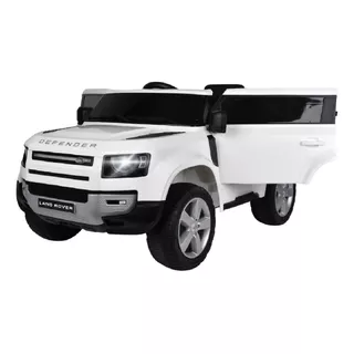 Carrito Eléctrico Para Niños Land Rover Control 12v Importway, Color Blanco