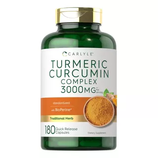 Curcuma Curcumina 3000 Mg 95% Curcuminoides Carlyle 180 Cap