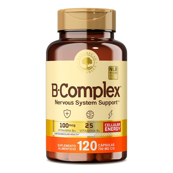 Complejo B Sistema Nervioso 120 Cáps De 700mg B-complex, Naturelab Sin sabor