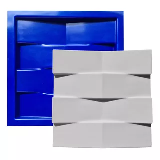Forma 3d De Gesso Abs Azul Gangorra 30x30 Cm - Lindíssimo