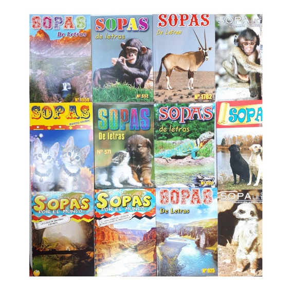 Sopas De Letras Pack 12 Unidades - Globalchile