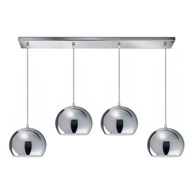 Colgante 4 Luces Cromo 20cm Iluminación Moderna Apto Led