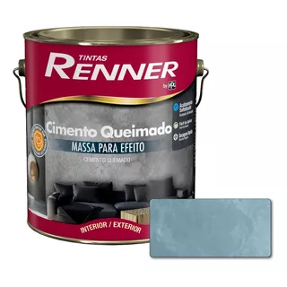 Pintura Textura Efecto Cemento Quemado Renner - Colores 3.2l Color Espejo De Agua