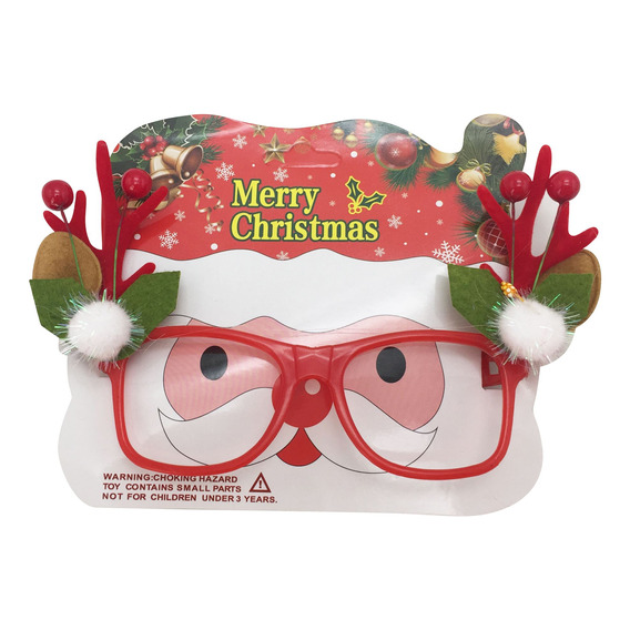 Lentes Con Diseños Navideños, Pack X12