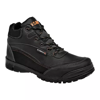 Zapato Hiking Bycasino X R011 Color Negro Para Hombre Tx4