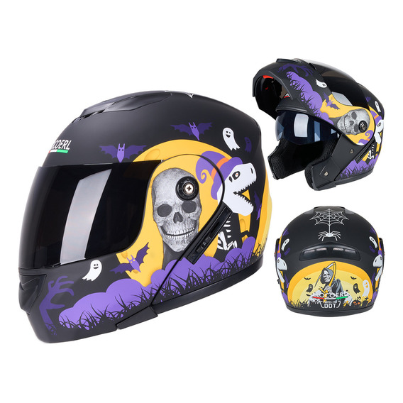 Casco Sleek Para Moto Abatible Certificado Dot Parca Mocoerl 903 Talla  S