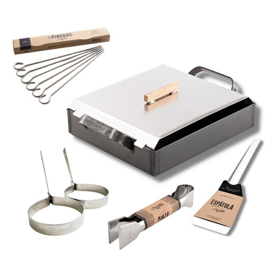 Plancha La Planchetta Kit Esp+Pinza+Moldes+Pinchos color gris oscuro de 2.5L