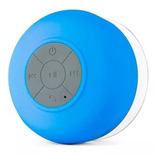 Caixa Caixinha Som Bluetooth Prova Água Banho Banheiro Cor Azul