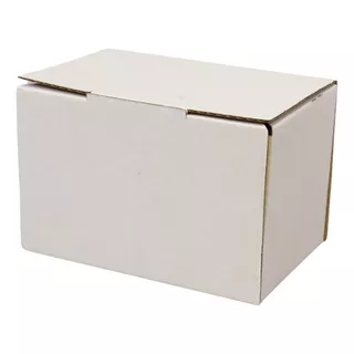 50 Cajas Cartón Micro Corrugado 10x15x10 Armable Para S Color Blanco
