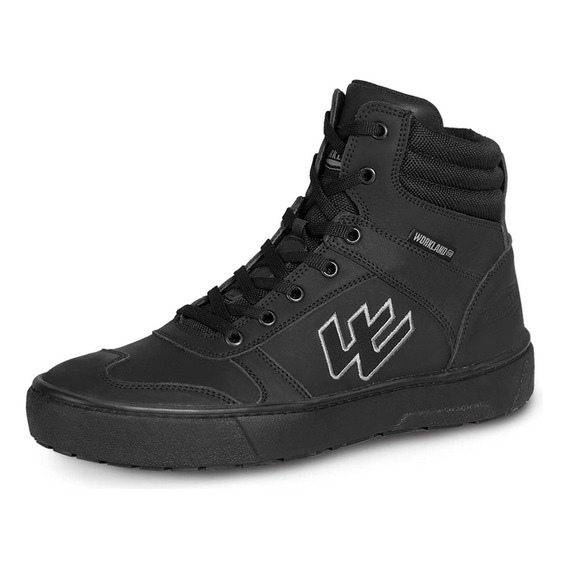 Tenis Bota Motociclista Hombre Moto Biker Wkl 80203 Negro