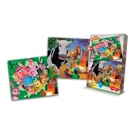 Puzzle De La Granja De Zenon De 12 Y 18 Piezas 