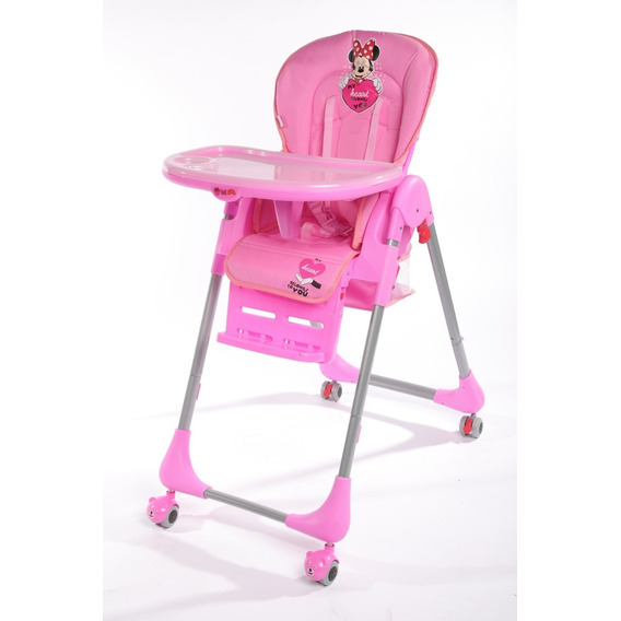 Silla De Comer Bebe Disney 2bandejas 6alturas Reclinable