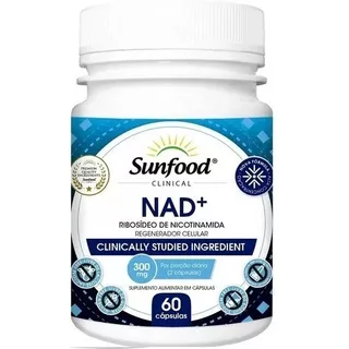 Nad+ Ribosídeo De Nicotinamida 300mg 60 Cápsulas - Sunfood