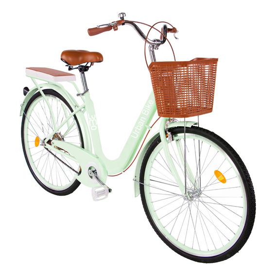 Bicicleta playera LUMO Urbana LUBUVDT21G195 R26 freno v-brake color menta con pie de apoyo