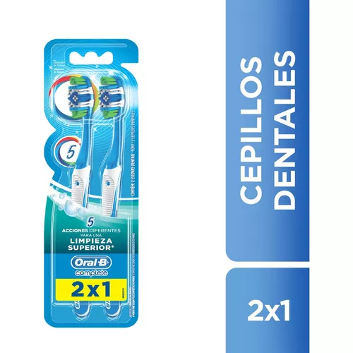 Cepillo de Dientes Suave Oral-B Advanced 5 Acciones de Limpieza 2 Unidades