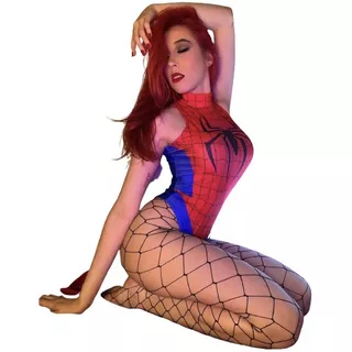 Sexy Uniforme Body De Spiderman Super Heroe Cosplay Kawaii