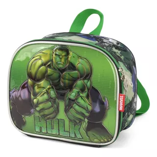 Luxcel La39593ag Cor Verde 19cm X 23cm X 10cm Lancheira Térmica Escolar Do Hulk