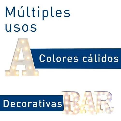 Letras Y Números 3d Luces Foco Lampara Decorativa Abecedario Color W