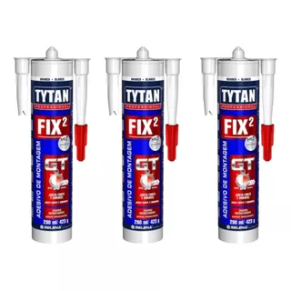 Adesivo Cola Super Forte Fix2 Gt Tytan 423g - Kit 3 Unidades