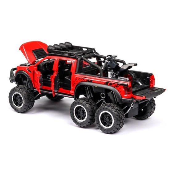 Ford Raptor F150 Tuning Edition Miniatura Metal Autos 1:28 Color Rojo