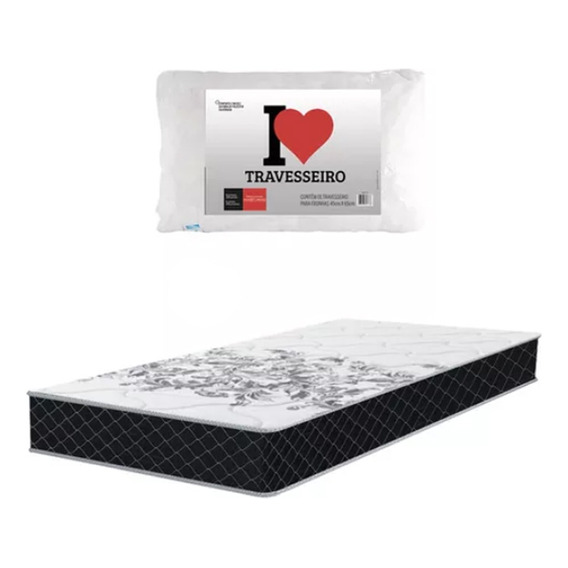 Colchon 1 Plaza Alta Densidad 100% Espuma Y Almohada