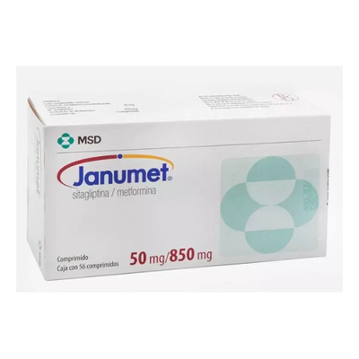 Janumet Sitagliptina/metformina 56 Comprimidos 50mg/850mg