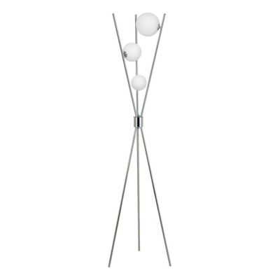 Lampara De Pie Tripode Luna 3 Luces Cromo Luz Desing