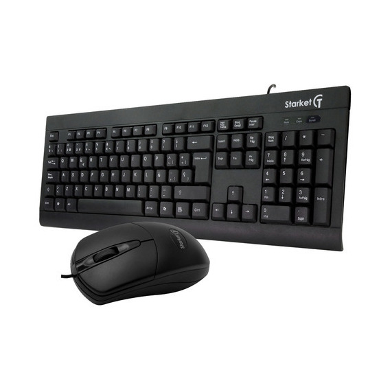 Kit De Teclado Y Mouse Starket Sk-003 Español Color Negro