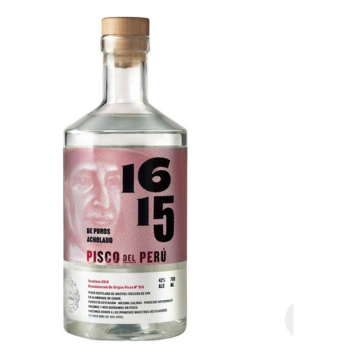 Licor Pisco 1615 Acholado Destilado 750ml Botella Peruano