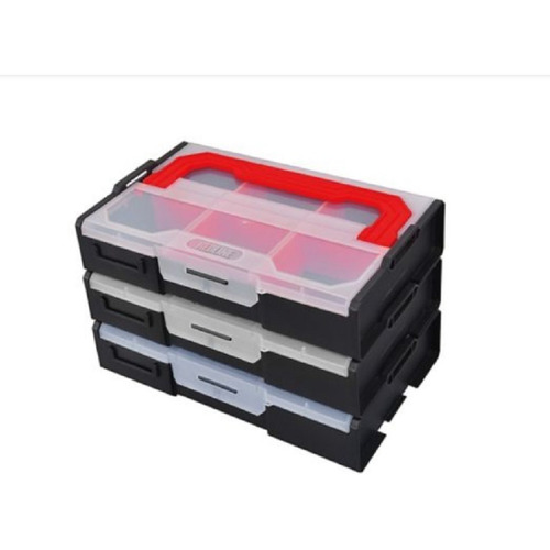 Caja De Herramientas Organizadora 3-en-1 26x16,8x6cm Redline Color Negro