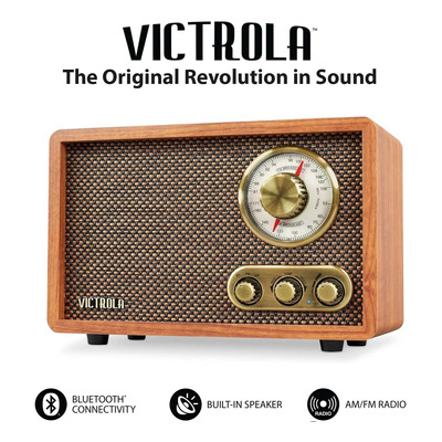 Radio Bluetooth Victrola Retro Wood Con Altavoces Integrados