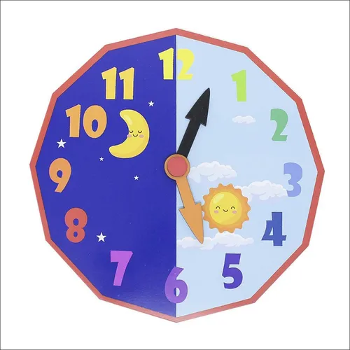 Reloj educativo de madera de 30x30 cm para ni os MercadoLibre